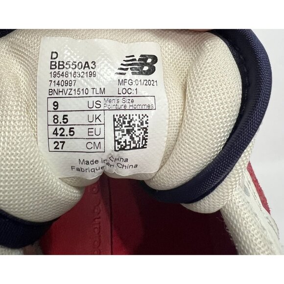 New Balance x Aime Leon Dore 550 Sneakers in White Navy Red main image 10